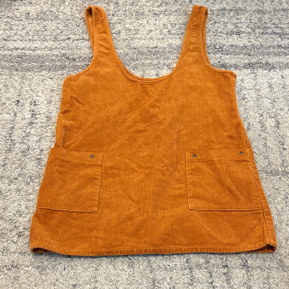 Forever 21 Corduroy Tank Top - Rust Orange